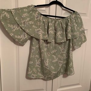 Off the shoulder flower blouse